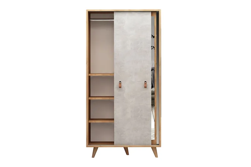Mod design garderobe - Træ / grå - Opbevaring - Tøjopbevaring - Garderobeskabe