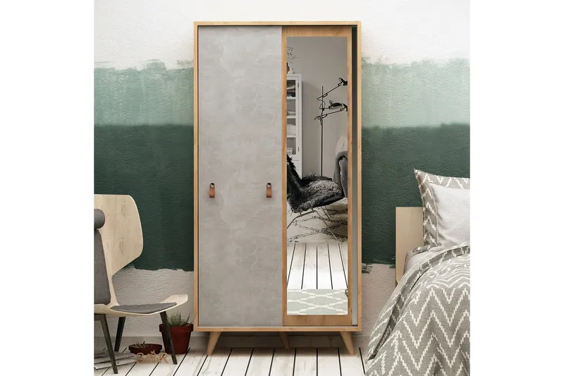 Mod design garderobe - Træ / grå - Opbevaring - Tøjopbevaring - Garderobeskabe