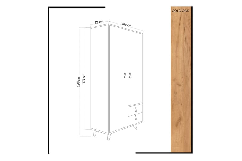 Mod design garderobe - Træ / hvid - Garderobeskabe - Garderobeskab & klædeskab