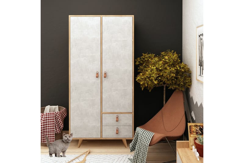 Mod design garderobe - Træ / hvid - Garderobeskabe - Garderobeskab & klædeskab