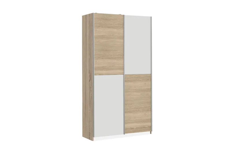 Molgaard garderobe 120x191 cm, Brun / hvid