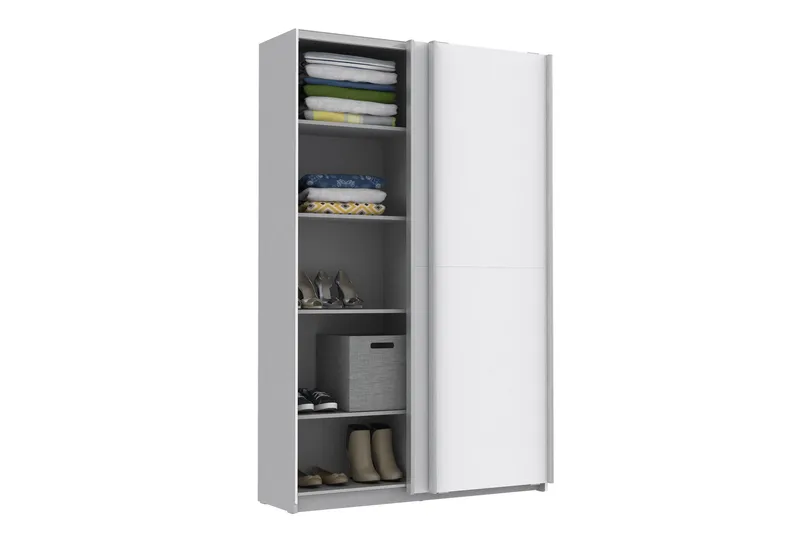 Molgaard garderobe 120x191 cm - Hvid - Opbevaring - Tøjopbevaring - Garderobeskabe