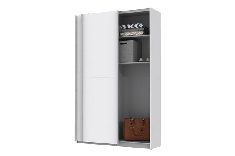 Molgaard garderobe 120x191 cm - Hvid - Opbevaring - Tøjopbevaring - Garderobeskabe