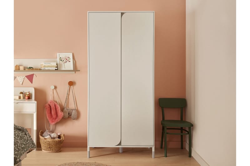 Monfort Garderobe 92x201 cm - Beige - Opbevaring - Tøjopbevaring - Garderobeskabe