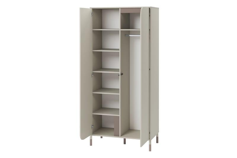 Monfort Garderobe 92x201 cm - Beige - Opbevaring - Tøjopbevaring - Garderobeskabe