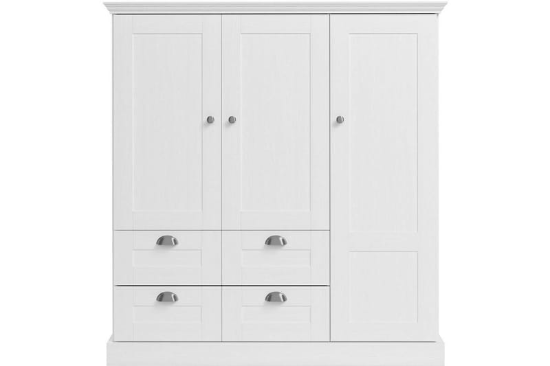 Motala Garderobe 122x130 cm - Hvid - Opbevaring - Tøjopbevaring - Garderobeskabe