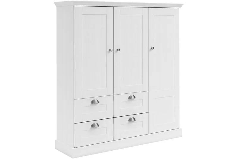 Motala Garderobe 122x130 cm, Hvid