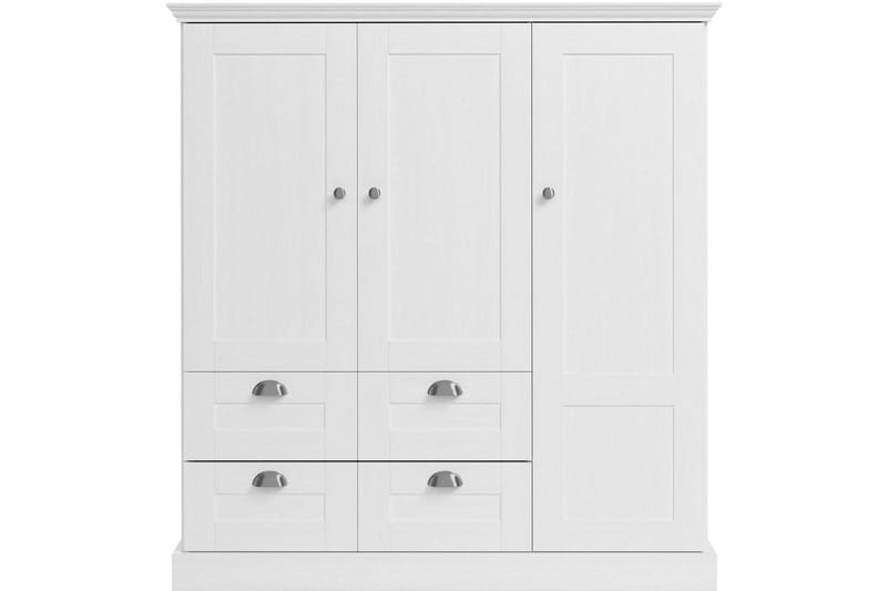 Motala Garderobe 122x130 cm - Hvid - Opbevaring - Tøjopbevaring - Garderobeskabe