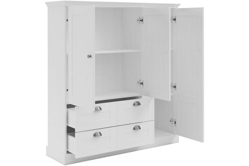 Motala Garderobe 122x130 cm - Hvid - Opbevaring - Tøjopbevaring - Garderobeskabe