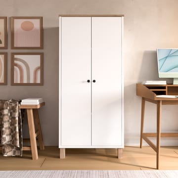 Multifunktionsskab Hanah Home Nord (61 x 133,6 x 33 cm) Hvid eg - Hvid og eg - Opbevaring - Tøjopbevaring - Garderobeskabe - Garderobeskab & klædeskab
