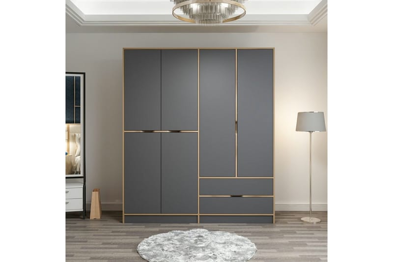 Munna Garderobe 180 cm, Grå