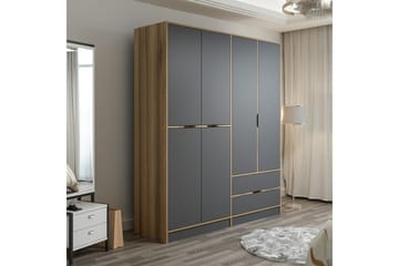 Munna Garderobe 180 cm - Grå - Opbevaring - Tøjopbevaring - Garderobeskabe
