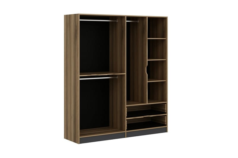 Munna Garderobe 180 cm - Grå - Opbevaring - Tøjopbevaring - Garderobeskabe