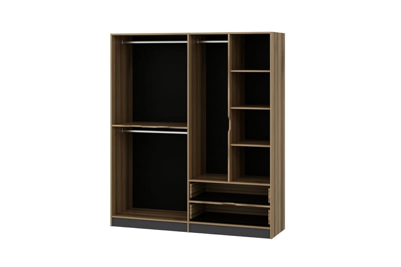 Munna Garderobe 180 cm - Grå - Opbevaring - Tøjopbevaring - Garderobeskabe