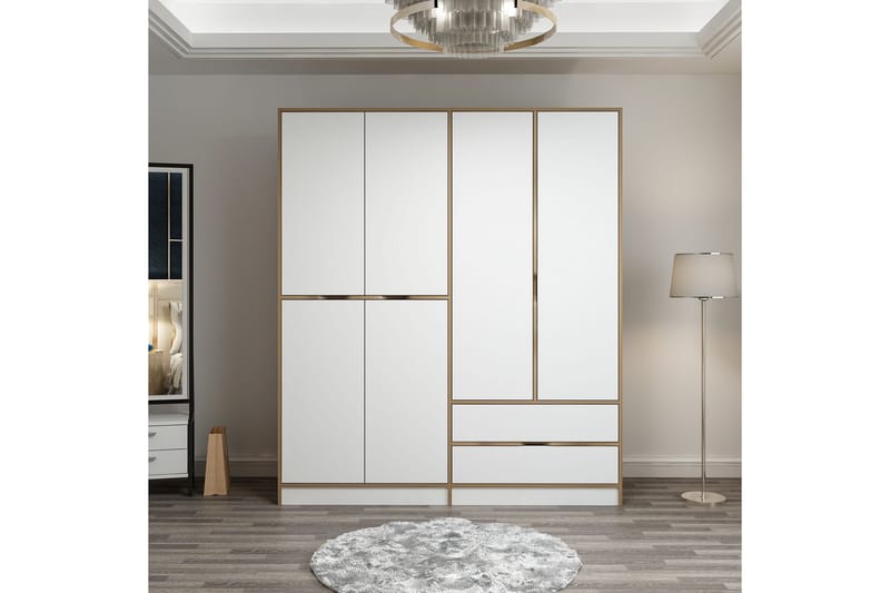 Munna Garderobe 180 cm - Hvid - Opbevaring - Tøjopbevaring - Garderobeskabe