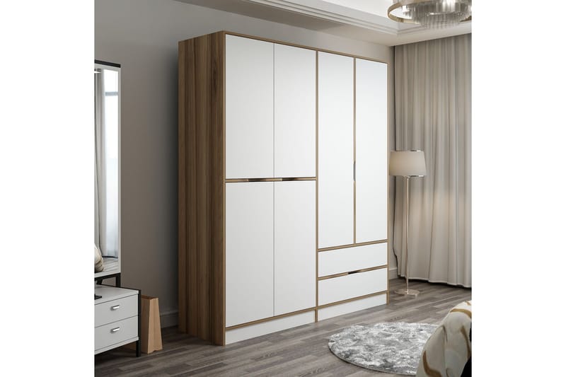 Munna Garderobe 180 cm - Hvid - Opbevaring - Tøjopbevaring - Garderobeskabe