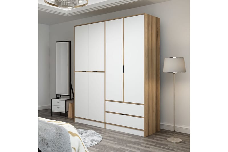 Munna Garderobe 180 cm - Hvid - Opbevaring - Tøjopbevaring - Garderobeskabe