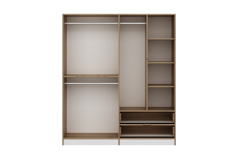 Munna Garderobe 180 cm - Hvid - Opbevaring - Tøjopbevaring - Garderobeskabe