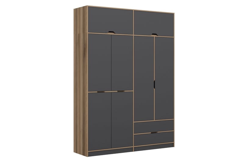 Munna Garderobe 185x253 cm - Antracit - Opbevaring - Tøjopbevaring - Garderobeskabe