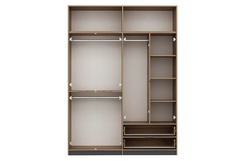 Munna Garderobe 185x253 cm - Antracit - Opbevaring - Tøjopbevaring - Garderobeskabe