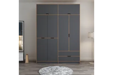 Munna Garderobe 185x253 cm - Antracit - Opbevaring - Tøjopbevaring - Garderobeskabe