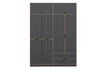 Munna Garderobe 185x253 cm - Antracit - Opbevaring - Tøjopbevaring - Garderobeskabe