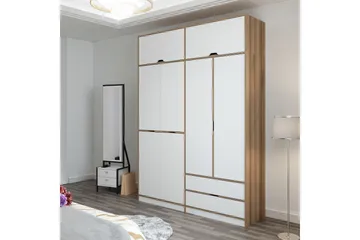 Munna Garderobe 185x253 cm - Hvid - Opbevaring - Tøjopbevaring - Garderobeskabe