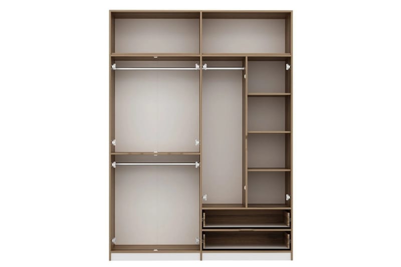 Munna Garderobe 185x253 cm - Hvid - Opbevaring - Tøjopbevaring - Garderobeskabe