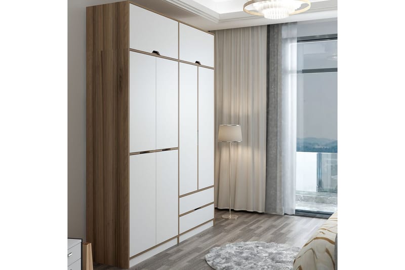Munna Garderobe 185x253 cm - Hvid - Opbevaring - Tøjopbevaring - Garderobeskabe