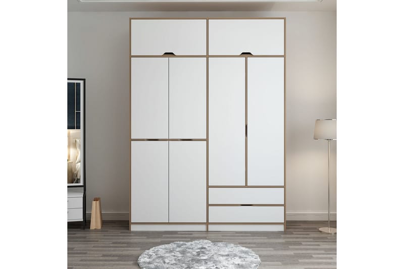 Munna Garderobe 185x253 cm - Hvid - Opbevaring - Tøjopbevaring - Garderobeskabe