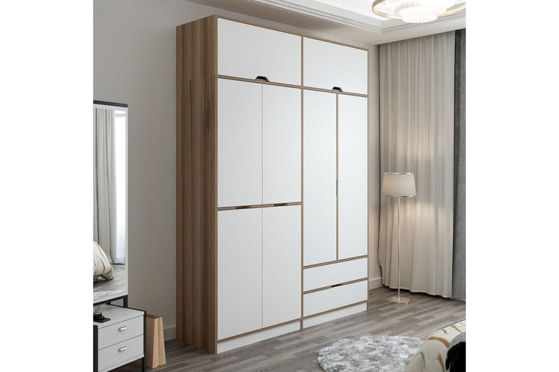 Munna Garderobe 185x253 cm - Hvid - Opbevaring - Tøjopbevaring - Garderobeskabe