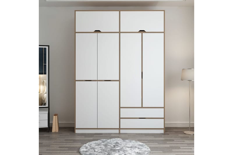 Munna Garderobe 185x253 cm - Hvid - Opbevaring - Tøjopbevaring - Garderobeskabe
