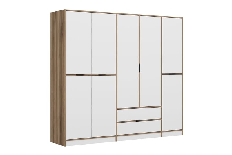 Munna Garderobe 232x208 cm - Hvid - Opbevaring - Tøjopbevaring - Garderobeskabe