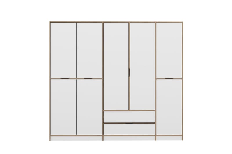 Munna Garderobe 232x208 cm - Hvid - Opbevaring - Tøjopbevaring - Garderobeskabe