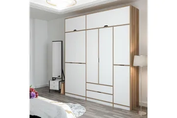 Munna Garderobe 232x253 cm - Hvid - Opbevaring - Tøjopbevaring - Garderobeskabe