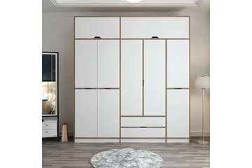 Munna Garderobe 232x253 cm - Hvid - Opbevaring - Tøjopbevaring - Garderobeskabe