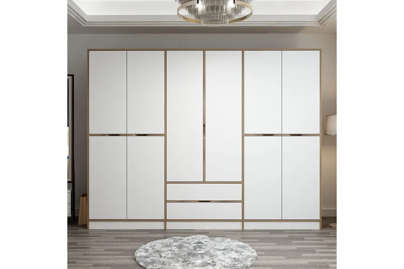 Munna Garderobe 270 cm, Hvid