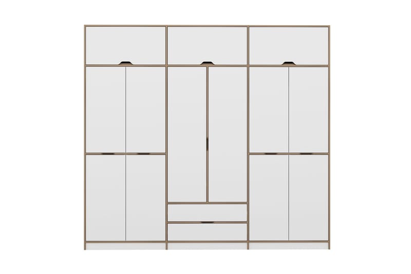 Munna Garderobe 277x253 cm - Hvid - Opbevaring - Tøjopbevaring - Garderobeskabe