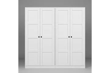 Nagouri Garderobe 188x190 cm - Hvid - Opbevaring - Tøjopbevaring - Garderobeskabe