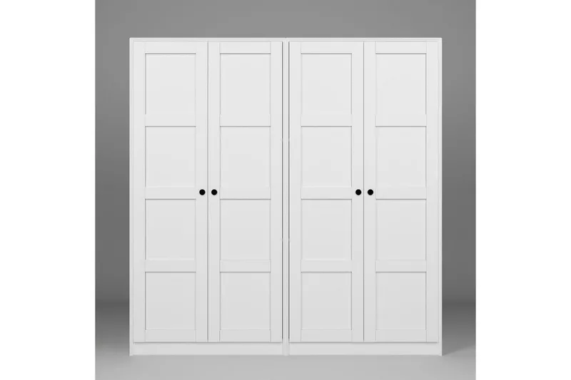 Nagouri Garderobe 188x190 cm - Hvid - Opbevaring - Tøjopbevaring - Garderobeskabe