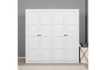 Nagouri Garderobe 188x190 cm - Hvid - Opbevaring - Tøjopbevaring - Garderobeskabe