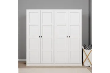 Nagouri Garderobe 188x190 cm - Hvid - Opbevaring - Tøjopbevaring - Garderobeskabe