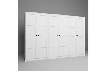 Nagouri Garderobe 280x190 cm - Hvid - Opbevaring - Tøjopbevaring - Garderobeskabe