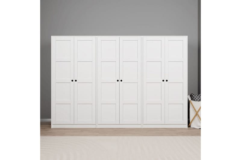 Nagouri Garderobe 280x190 cm, Hvid