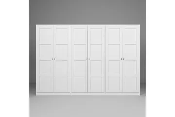 Nagouri Garderobe 280x190 cm - Hvid - Opbevaring - Tøjopbevaring - Garderobeskabe