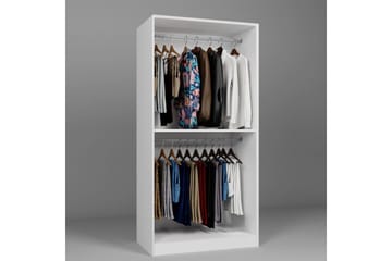 Nagouri Garderobe 94x190 cm - Hvid - Opbevaring - Tøjopbevaring - Garderobeskabe
