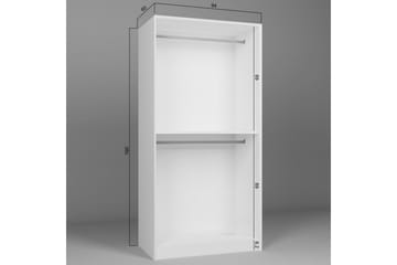 Nagouri Garderobe 94x190 cm - Hvid - Opbevaring - Tøjopbevaring - Garderobeskabe