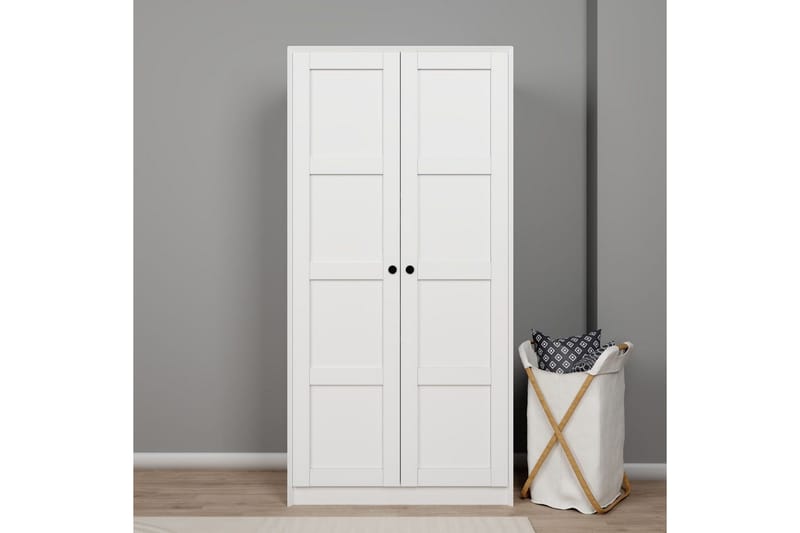 Nagouri Garderobe 94x190 cm, Hvid