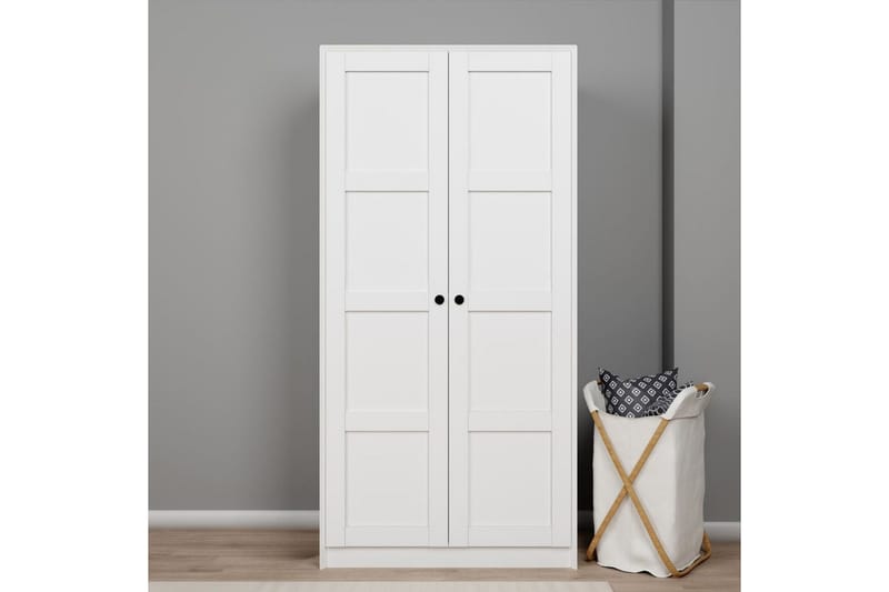 Nagouri Garderobe 94x190 cm, Hvid