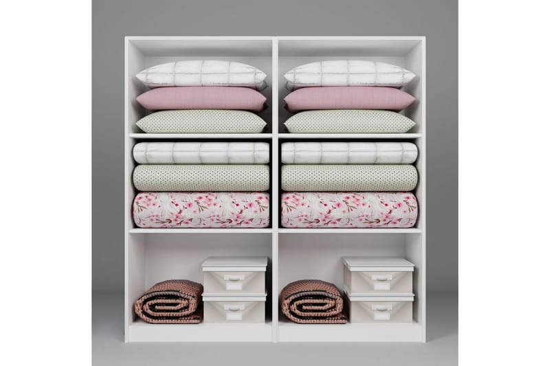 Nagouri Garderobesskåp 188x190 cm - Hvid - Opbevaring - Tøjopbevaring - Garderobeskabe - Garderobeskab & klædeskab